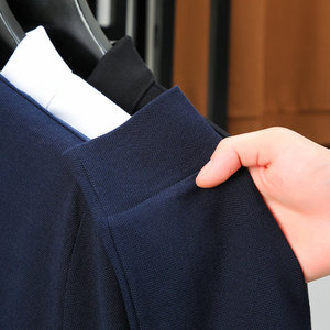 Chemises polo à manches longues pour hommes, chemises polo à col contrasté pour hommes, nouvelles chemises polo respirantes pour hommes 2024 - Product Image 5