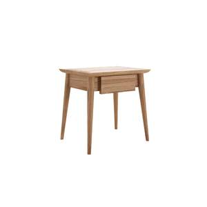 Table de chevet en teck massif de style nordique, grande capacité de rangement, table d'appoint de chambre à coucher, fournisseur en gros OEM ODM - Product Image 1