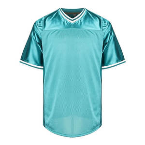 Camiseta de fútbol americano en blanco y personalizada, camiseta de práctica de panel de poliéster brillante de malla transpirable ropa de equipo de sublimación de alta calidad - Product Image 1