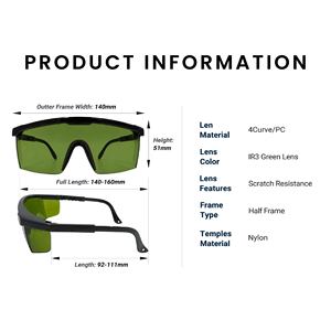 SA1373IR3 Gafas de seguridad resistentes a los arañazos con lente verde IR3 para protección ocular - Product Image 5