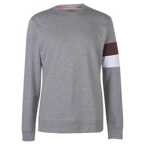 <b>Men's</b> Casual Color Block Crew Neck Long Sleeve <b>Half</b> <b>Zip</b> 100% Cotton Anti-Wrinkle Regular Fit <b>Sweatshirt</b> - Product Image 2