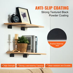 Staffe per Mensole Galleggianti Resistenti 8FT X 4FT X 1.6FT, 6 Pezzi, in Acciaio Nero Opaco, Spessore 5mm, per Mensole Spesse 5mm - Product Image 4