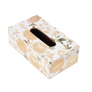 Floral Printed Wooden <b>Tissue</b> Box & Napkin Holder-Rectangular Design for Kitchen <b>Wedding</b> Home Bedroom Living Room Decor - Product Image 1