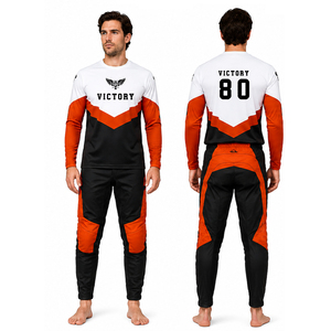 ชุดเสื้อและกางเกงมอเตอร์ครอสแบบกำหนดเอง ชุดแข่งรถ MX Enduro ออฟโรด ชุดขับขี่มอเตอร์ไซค์ ชุดดิร์ทไบค์แบบซับลิเมชั่น - Product Image 1