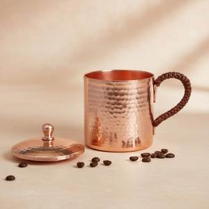 Pure Copper Handmade Tea Coffee Mug with <b>Saucer</b> Hammered Copper Drinkware Moscow Mule <b>Cup</b> Wholesale Bulk Export Manufacturer - Product Image 5