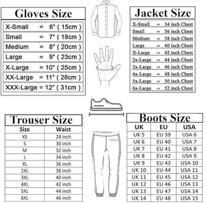 Men's Motorcycle Riding Gear Kit Black Red Leather Jacket <b>Pants</b> <b>Boots</b> Gloves Full Sleeve Windproof Color Blocked All Seasons - Product Image 3