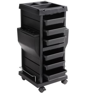 Carrello da Parrucchiere in Metallo con 6 Cassetti Rimovibili e Chiusura di Sicurezza per Stilisti - Product Image 1