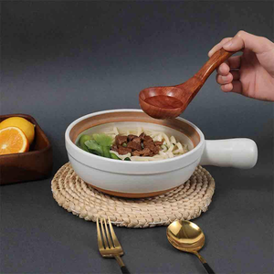 Trendy Wooden Serving <b>Spoons</b> Minimalist Design Long Handle Durable Natural Finish Handcrafted Handmade wooden shell <b>spoon</b> For Di - Product Image 3