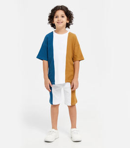 Ensemble de vêtements pour garçon 2026 OEM 100% coton, t-shirt à manches courtes doux avec short assorti, ensemble deux pièces pour bébé garçon, vêtements d'été - Product Image 5