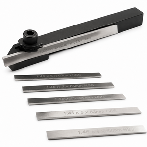 Mini torno: Portaherramientas de corte tipo pinza + 6 cuchillas HSS con vástago de 10 mm, modelo 154676431187, fabricado en Delhi - Product Image 1