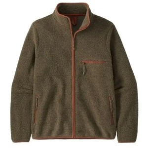 Men's Olive Green Fleece <b>Jacket</b> Stand Collar Full Zip Windproof Casual Outdoor Wear Regular Fit Solid Color Polyester Material - Product Image 1
