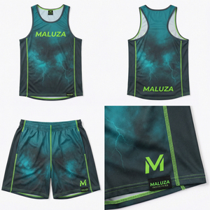 ชุดบาสเก็ตบอลฤดูร้อน MALUZA ลายพิมพ์ทันสมัย ระบายอากาศได้ดี ไซส์พลัส เสื้อกีฬาแขนกุดและกางเกงขาสั้นออกกำลังกาย - Product Image 6