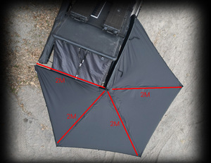 Toldo TRAP OVERLAND 270 superligero de 17 kg, toldo para coche de 2 m resistente al viento, toldo independiente de gran tamaño para 4x4, toldo resistente para overlanding. - Product Image 3
