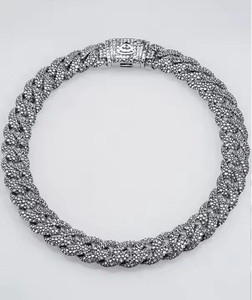 Cadena Cubana de Diamantes Moissanite FL de Moda, Estilo Hip Hop, Material Principal Oro Blanco, Certificado IGI, Regalo - Product Image 1