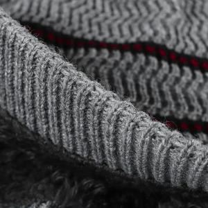 Women's Autumn Winter Wool <b>Hat</b> Color-Blocked Fleece-Lined Thickened Men's Knitted Beanie Cross-Border <b>Warm</b> Brimless Formal - Product Image 4
