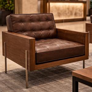 Sofá, Silla y Mesa de Centro de Madera al por Mayor, Estilo Rústico Francés, Acabado Pulido, Diseño Moderno y Artístico Antiguo para Vestíbulo de Hotel - Product Image 4