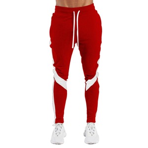 OEM Custom <b>Slim</b> Fit Men Track Pants High Quality Fleece Sweatpants Stripe Panel Cargo <b>Joggers</b> Casual Gym Fitness Trousers - Product Image 4