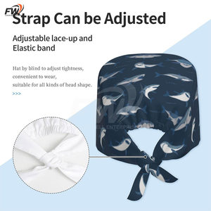 Chapeau de travail médical personnalisé pour femmes, en coton, motif dessin animé, pour infirmières, chirurgiens, couvre-cheveux longs, bonnets de bloc opératoire - Product Image 3