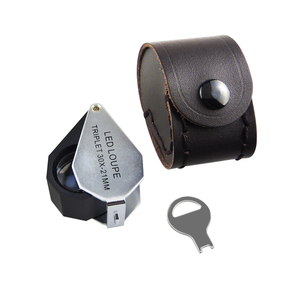 30x Loupe 21mm Triplet Optique Verre LED Bijoutier Loupe Gemme Pierres Précieuses Siren Outil - Product Image 6