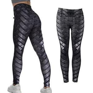 Leggings de Spandex/Nylon Transpirables de Alta Calidad para Mujer |   Pantalones de yoga y fitness de cintura elástica y largo completo |   OEM/ODM - Product Image 5