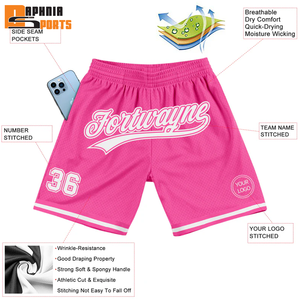 Shorts de sport en maille pour hommes, personnalisables avec logo, imprimés par sublimation, style tendance, en polyester, décontractés, élastiques, pour le basketball, la gym et la course à pied, vente en gros - Product Image 2