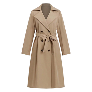 Stylish Women's Wool Coat With Belt Waist Tailored Fit Long Overcoat for Winter Fashion Fur Jacket Long Women's Wool Coats - Product Image 3