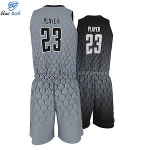 Ensemble d'uniformes de basket-ball pour hommes, nom et numéro d'équipe personnalisés imprimés, sublimés, respirants, séchage rapide, maillot et short grande taille - Product Image 2