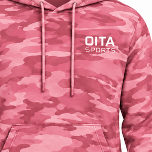 Sudadera con Capucha Rosa Camuflaje para Hombre, Sudadera Personalizada con Estampado de Camuflaje, Bolsillo Canguro, Manga Larga, para Entrenamiento al Aire Libre en Invierno - Product Image 6