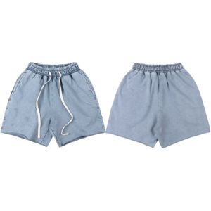 Shorts décontractés à taille haute et cordon de serrage pour hommes, séchage rapide, respirant, polyester/coton, mode estivale - Product Image 1