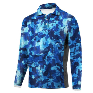 เสื้อโปโลตกปลา UPF50 ป้องกันรังสียูวี แห้งเร็ว ระบายอากาศได้ดี ดีไซน์ปรับแต่งได้ คุณภาพสูง เสื้อโปโลแขนยาวสำหรับผู้ชาย - Product Image 3