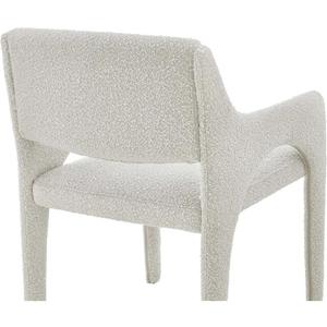 Chaise de salle à manger en tissu texturé, fauteuil rembourré, chaise d'appoint pour salle à manger, hôtel, restaurant - Product Image 5