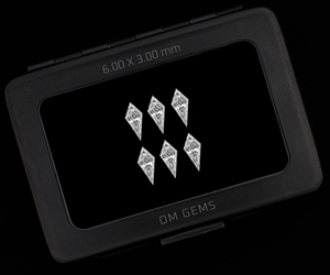 1.0 CT, 6.0x3.0 MM, Diamante suelto cultivado en laboratorio, corte rombo, diamante melee, diamante blanco, diamante creado en laboratorio para joyería (6 piezas) - Product Image 5