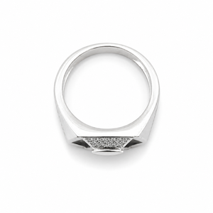 925 Sterling <b>Silver</b> Black Onyx and Cubic Zirconia Geometric Gemstone <b>Ring</b> for <b>Men</b> Wedding Party High Polish Finish - Product Image 5