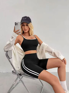 Yoga Shorts Pants with Flamingo Pattern on the Sides High Waist <b>Tummy</b> <b>Control</b> Cotton Blend Fleece Gym Fitness Leggings for Women - Product Image 1