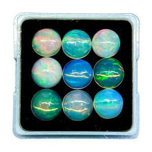 Opale d'Éthiopie naturelle chatoyante, cabochon rond 6mm 7mm, pierres précieuses en vrac, lot, prix de gros, pour la fabrication de bijoux - Product Image 4
