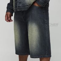 Shorts en jean personnalisés de marque Hip Hop Y2K Streetwear pour l'été - Coton extensible respirant, écologique, tenue décontractée pour tous les jours