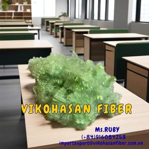 วัสดุเติมโซฟาของเล่นคุณภาพพรีเมียม VIKOHASAN โพลีเอสเตอร์ 100% 15D HS สีเขียวแบบเส้นใย  GRS ซิลิโคนเคลือบ  ทนไฟ - Product Image 2