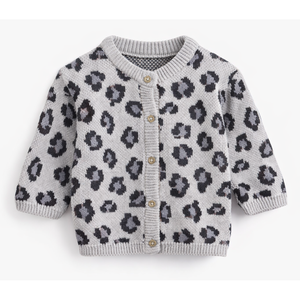 Cardigan d'automne pour bébés garçons et filles, uni, boutonné, décontracté, écologique, respirant, tricoté jacquard, col rond, anti-boulochage, AOP - Product Image 5