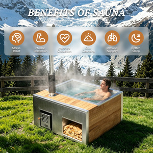 Bain à remous thermique extérieur à bas prix pour 3 personnes <span class=keywords><strong>avec</strong></span> revêtement en cèdre pour des expériences de détente luxueuses dans la cour - Product Image 2