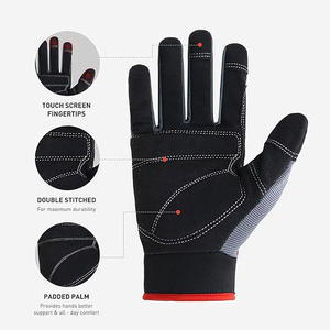 Yellow <b>Synthetic</b> <b>Leather</b> Work Gloves Abrasion Resistant Lightweight Safety Gloves Industrial Construction Utility Protective Glo - Product Image 4