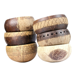 Tazón de Coco Natural Orgánico Hecho a Mano, Tazón Sostenible para Ensaladas, Smoothies, Postres, Frutas, Cereales, Helados, Vietnam - Product Image 1