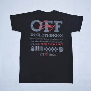 Camisetas de algodón gráfico de alta calidad al por mayor, fabricantes de ropa urbana con logotipo personalizado, estilo casual, camiseta negra premium para hombre - Product Image 2