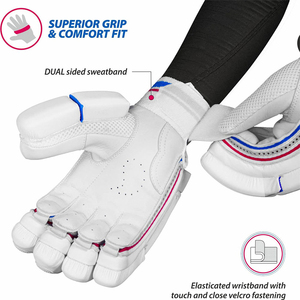 Gants de frappeur de cricket professionnels personnalisés avec protection ergonomique des doigts, tissu ventilé, doublure intérieure douce, paume renforcée - Product Image 5