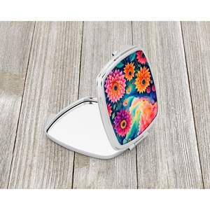 Colorful Dahlias Compact <b>Travel</b> Makeup <b>Mirror</b> Folding Handheld Pocket Decorative <b>Mirror</b> for Women and Girls Gift - Product Image 2