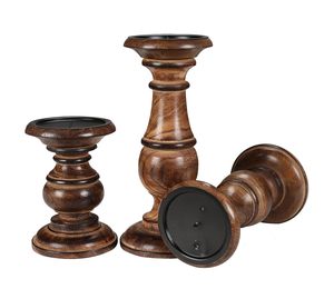 Handmade Wooden Candle <b>Holder</b> Stand Rustic Pillar Candle Stand Farmhouse Table Decor <b>Tealight</b> Votive Candle Display <b>Holder</b> - Product Image 5