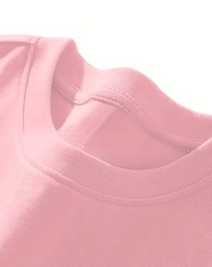 Girls Pink Butterfly Print 100% Cotton Breathable Short Sleeve Crew Neck T-Shirt Casual Summer Wear - Product Image 3