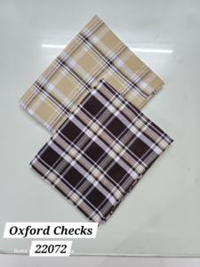 Tela Oxford a Cuadros de Algodón Premium |   Material para la Confección de Camisas para Moda y Ropa Formal |   Calidad de Exportación - Product Image 4