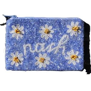 Nach Design Pochette à monnaie personnalisée en perles de rocaille Portefeuille magnifique porte-monnaie avec accessoires à la mode - Product Image 1