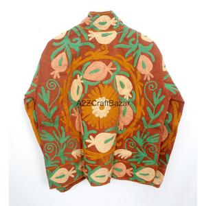 Veste élégante à col mandarin brodé pour femme, écologique, séchage rapide, doublure en coton respirant - Product Image 6