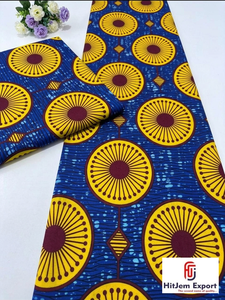 High Lightweight African Wax Print Cotton Twill <b>Fabric</b> Ankara Dress Material Outdoor OEM ODM Custom Manufacturing Service - Product Image 2
